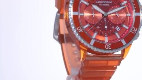 ✨エンポリオアルマーニ✨　オレンジ腕時計