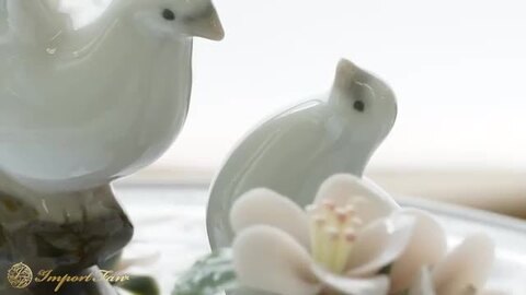 独特な店 01008422 桜の唄 楽天市場】リヤドロ LLADRO 置物 鳥 白い鳩 リヤドロ
