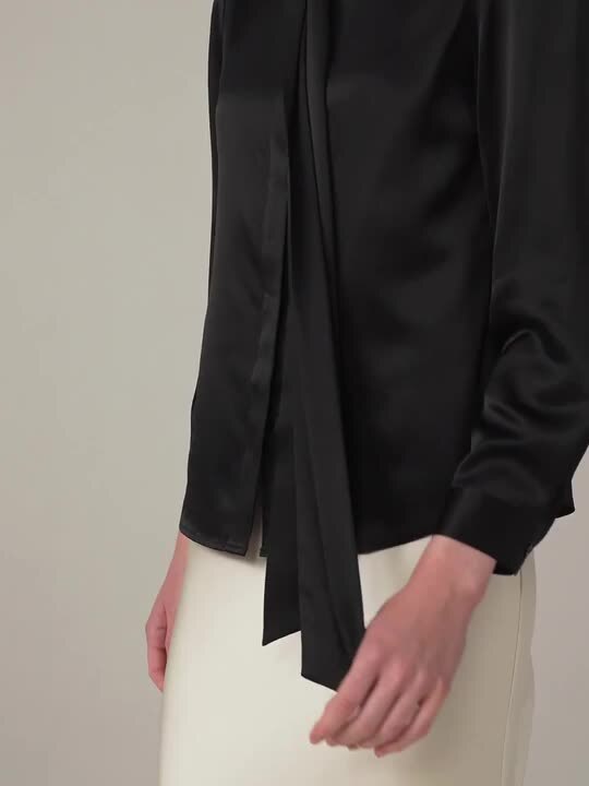 楽天市場】LILYSILK シルク ブラウス ボウタイ レディース
