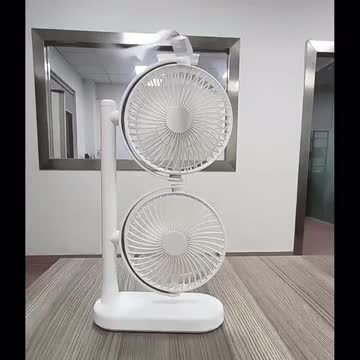 楽天市場】扇風機 卓上 2連 dcモーター 小型 usb 充電式 静音 オフィス