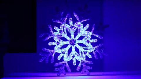 イルミネーション 屋外用 モチーフライト 雪の結晶 63×63cm 白/青 イルミネーション 屋外用 モチーフライト 雪の結晶 63×63cm