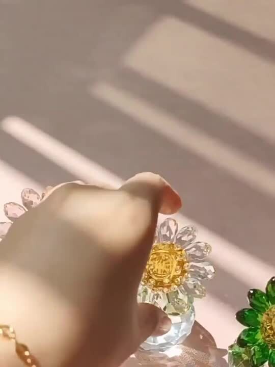 楽天市場】IwaiLoft ひまわりの置物 お守り 水晶 オブジェ