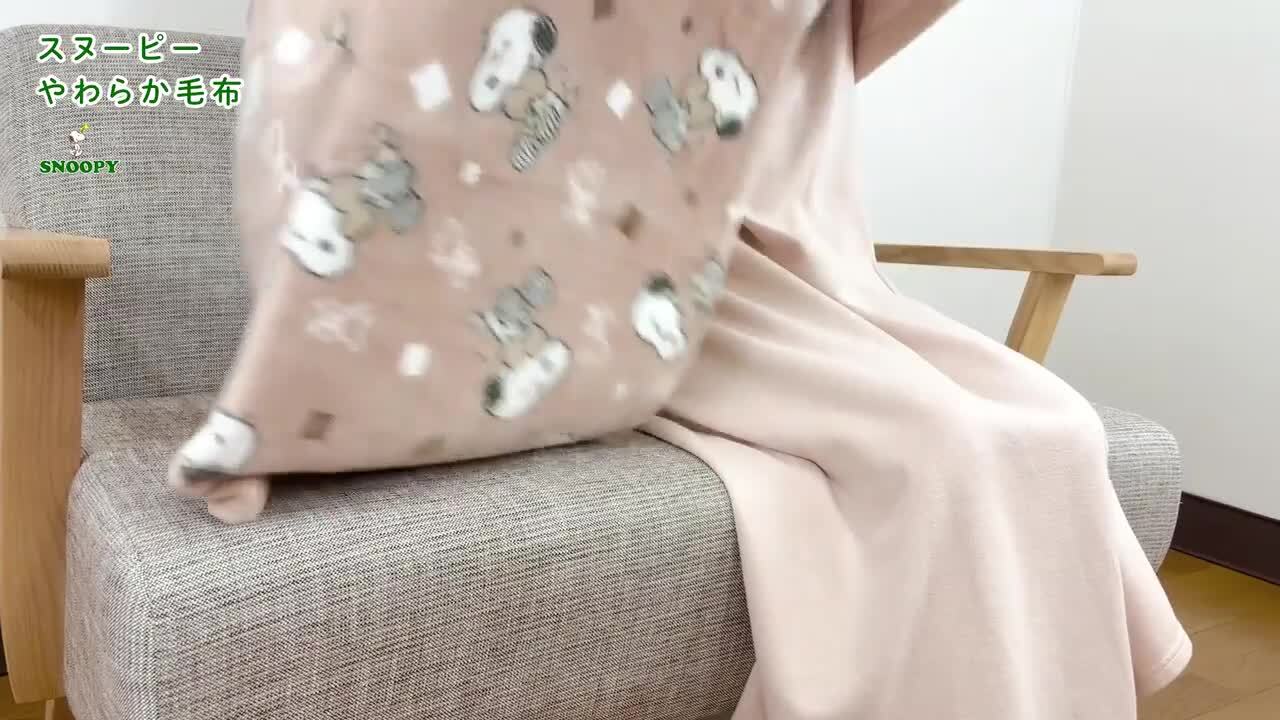 楽天市場】毛布 スヌーピー ハーフサイズ 100×140cm ハーフケット