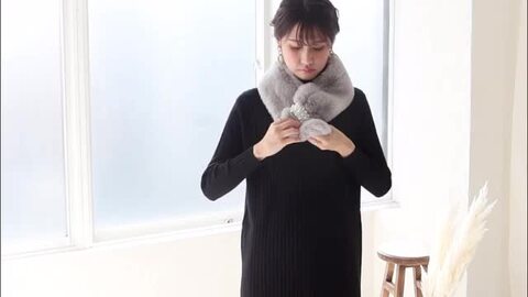 楽天市場】マフラー ティペットマフラー フェイクファー