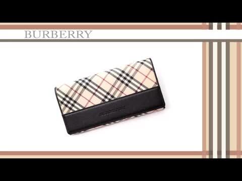 楽天市場】【送料無料】美品 BURBERRY バーバリー 二つ折りL字