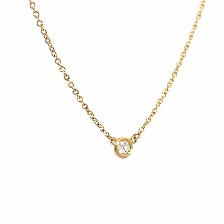 美品ティファニーダイヤモンドバイザヤード　イエローゴールド　エルサペレッティ 楽天市場】ティファニー ダイヤモンド バイザヤード ネックレス K18