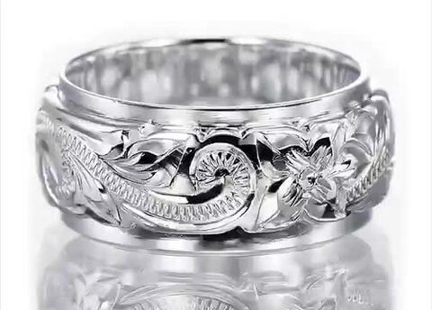 腕時計 刻印無料 誕生石入れ可 シルバー925 ハワイアン手彫り オリジナルプリント メンズ アナログ クォーツ 40代 50代 30代 20代 BYTHESEA 腕時計 刻印無料 誕生石入れ可(有料・別途購入) シルバー925