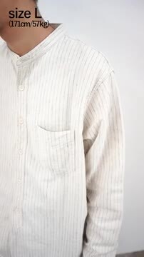 FAVEURファヴール　ストライプ長袖シャツ THREE FIFTY STANDARD BIGシルエットのストライプシャツ〈ブルー