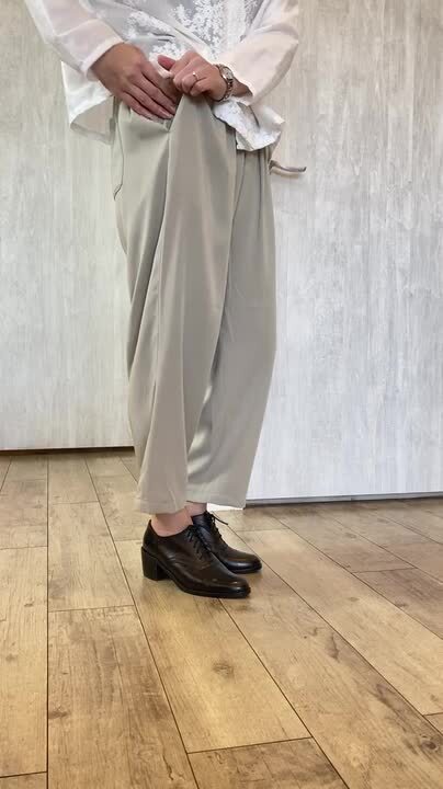 【美品】ミズイロインド〈日本製〉ストレッチ生地サルエルイージーパンツFベージュ 50362999_o3.jpg?20121019201618