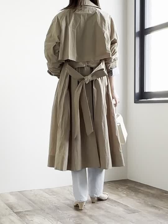 マイカアンドディール　ロングトレンチコート　ベージュ 楽天市場】マイカアンドディール トレンチコートの通販