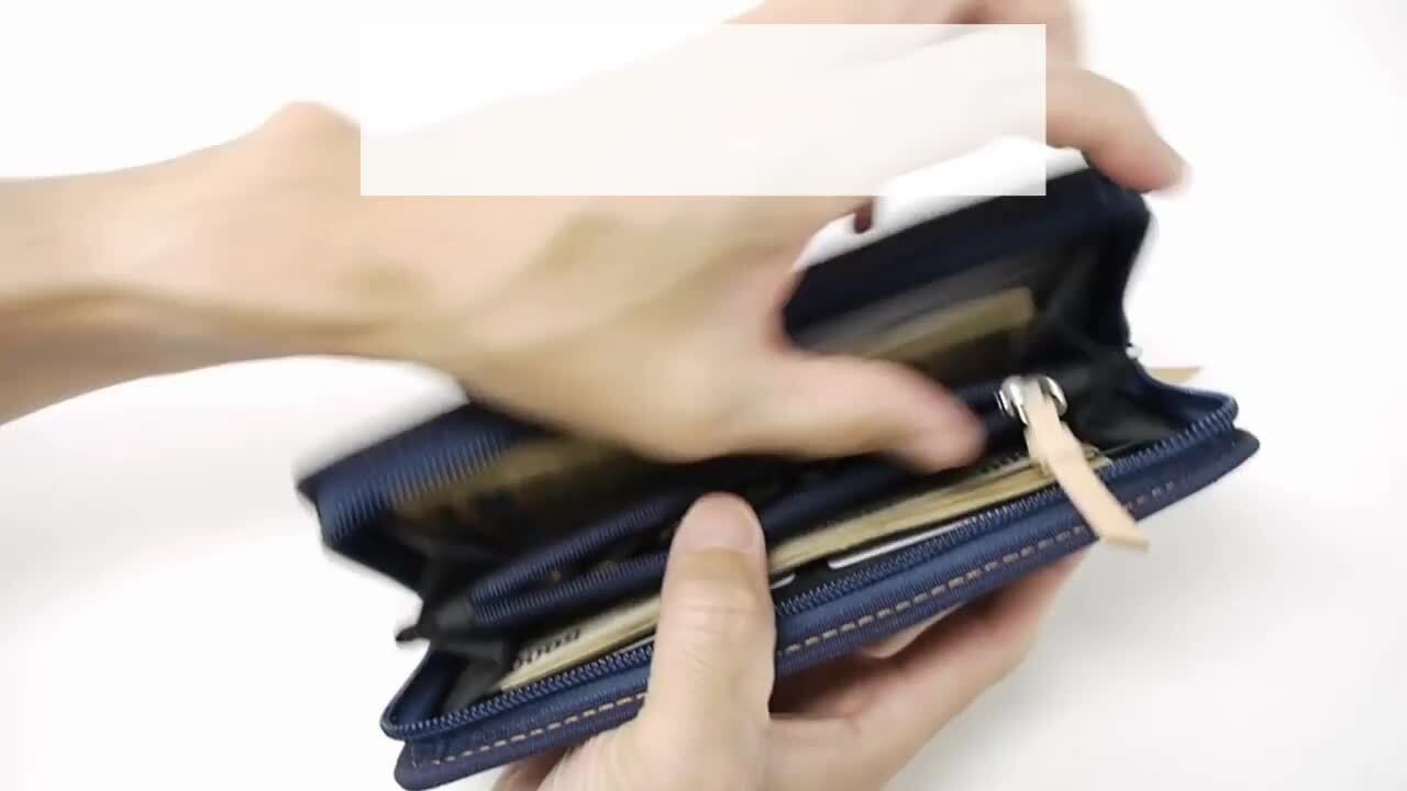 デニムウォレット COACH】コーチ シャンブレー デニム シグネチャー チェーン