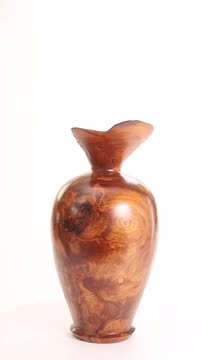 屋久杉　壺　天然木　置物　工芸品 楽天市場】【総高48cm】屋久杉 虎瘤 飾り壺仕様：無垢 / 素材