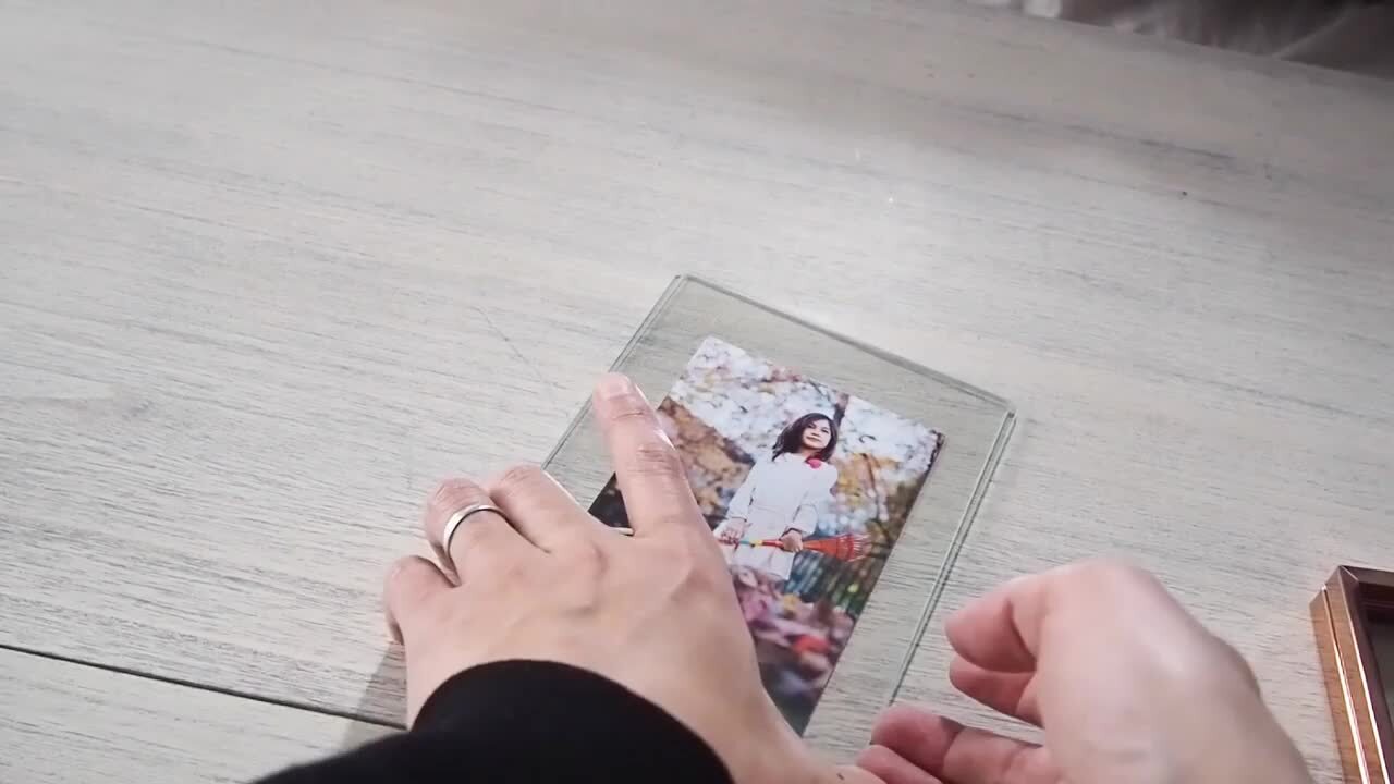 2面フォトフレーム シルバー 15×20cm ガラス&メタル 写真立て 2面フォト