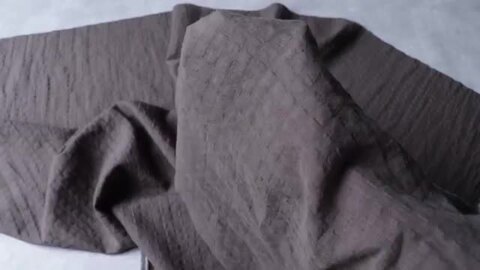 【ほだ】コットンリネンで作った昔もんぺ チェック柄 ゆったり チェック柄 生地 綿麻 コットンリネン ワッシャー 2.5cm角 黒
