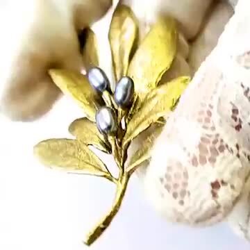 楽天市場】真珠 オリーブの実 ボタニカルブローチ ヴィンテージ