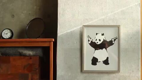 【楽天市場】アートポスター Banksy (バンクシー) Panda with Guns 