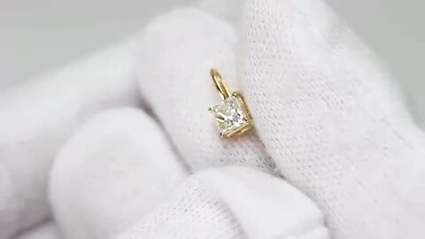 楽天市場】K18 プリンセスカット 天然ダイヤモンド 0.329ct【I/VS-2