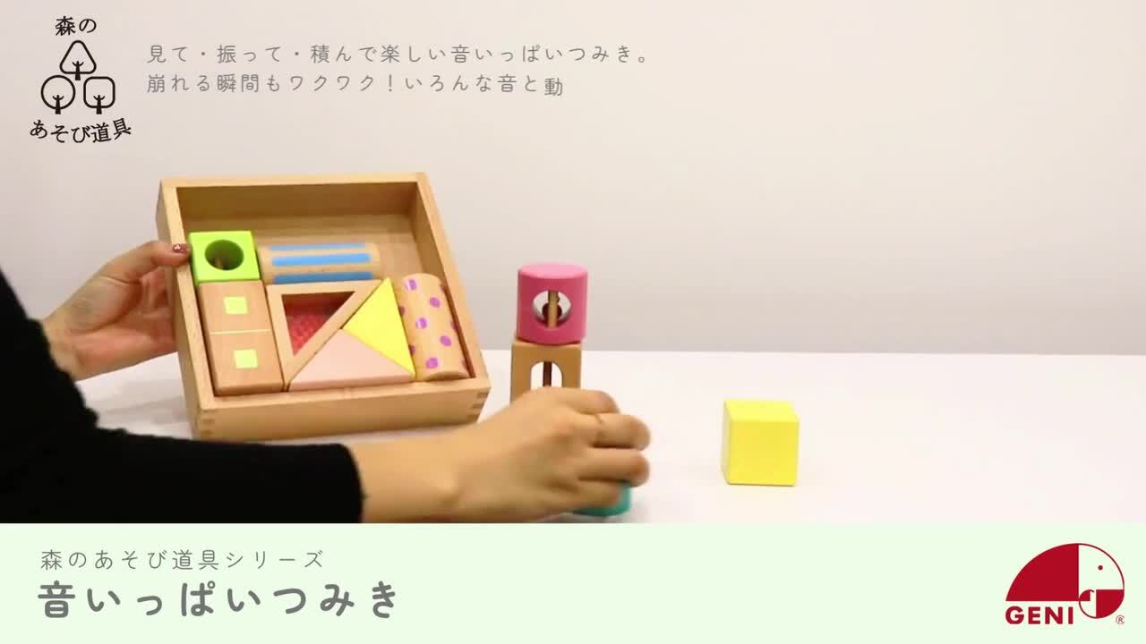楽天市場】GENI（ジェニ） 音いっぱいつみき 806371 木製積み木セット