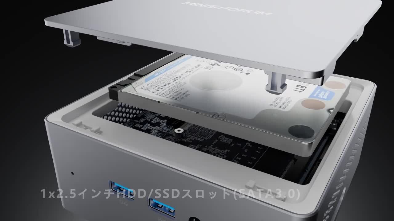 MINIS FORUM メモリ32GB , ssd 500gb Amazon.co.jp: MINISFORUM ミニPC Venus Series NAB7 第12世代