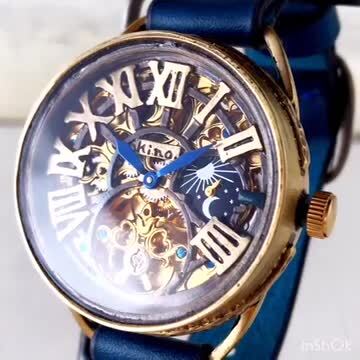 楽天市場】KINO（キノ） 手作り腕時計 自動巻き 裏スケルトン クラウン 