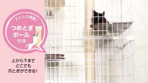 楽天市場】【ARでお試し置き！】猫 ケージ ゲージ 3段 アイリス