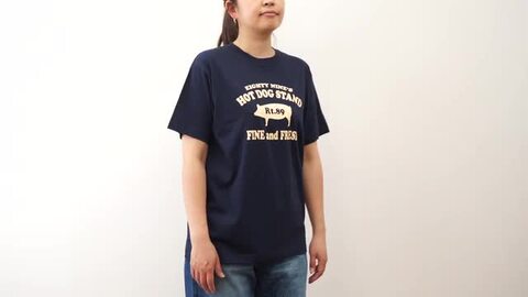 完売品　ネイビー　ポンチョシルエット 半袖Tシャツ　オーガニックコットン　極美品 so-1906-01_1.jpg