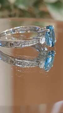 Pt950 天然ブルースピルネリング