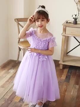 楽天市場】子供ドレス 紫 子供ドレス ホワイト ピアノ発表会