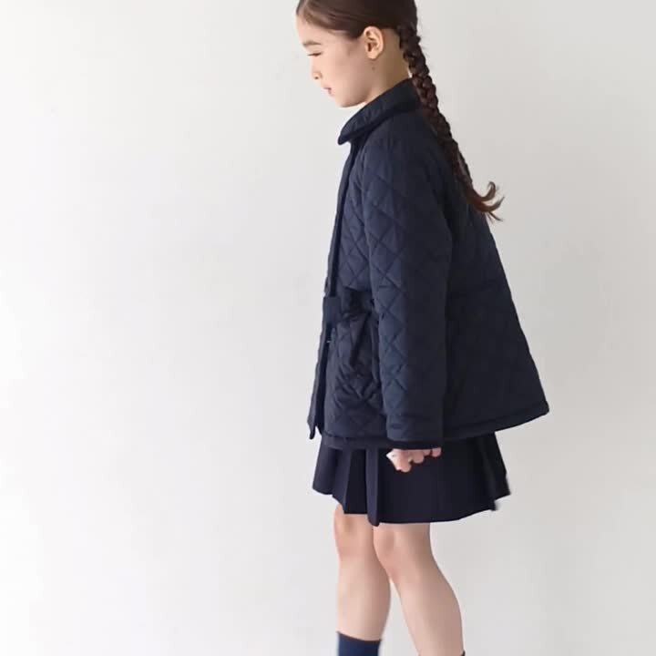 ミルフィーユ、キルティングライナー付きコート、110cm、お受験、幼児教室 ミルフィーユ、キルティングライナー付きコート、110cm、お受験