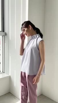 ブラウス レディース トップス ノースリーブ フリル タイト Vネック シャツ 上品 きれいめ 春 夏 韓国 to27715 ブラウス レディース トップス ノースリーブ シャツ フリル