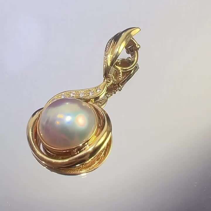 楽天市場】【中古】TASAKI タサキ K18 マベ パール ダイヤ