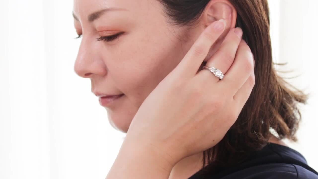 ピンクダイヤモンド リング 0.065ct I1-FANCY INTENSE PURPLE