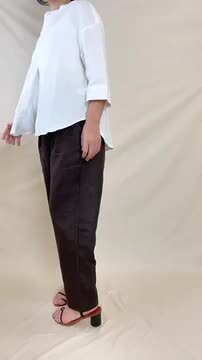 【美品】ソウソウ サルエルパンツ コットンリネン グレー ns76011_thum2.jpg