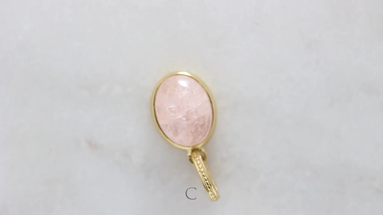 楽天市場】K18 ナチュール ピーチモルガナイト ネックレスチャーム