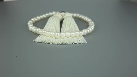 楽天市場】日本製 数珠 女性用 淡水真珠 本水晶入 正絹房 数珠袋付き