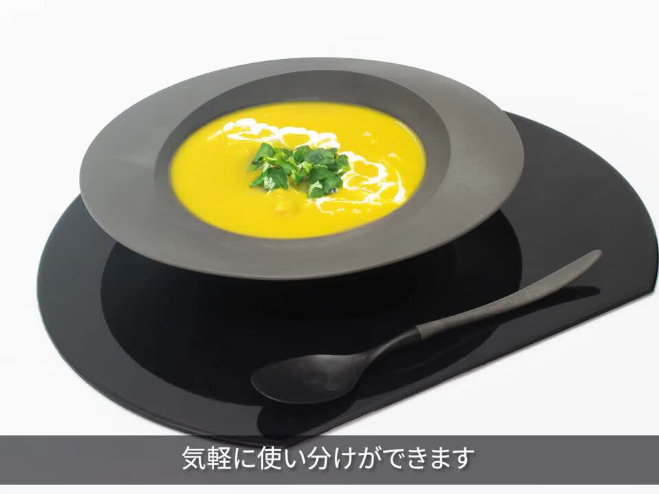 楽天市場】お盆 トレー 半月盆 半月膳【36cm】リバーシブル