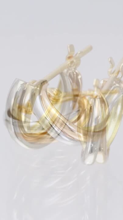 地金＊10金【3連トリニティーカラーピアス】PT/YG/PG 日本製 新品！ 楽天市場】【即納可】 地金 ピアス 18金 イエローゴールド