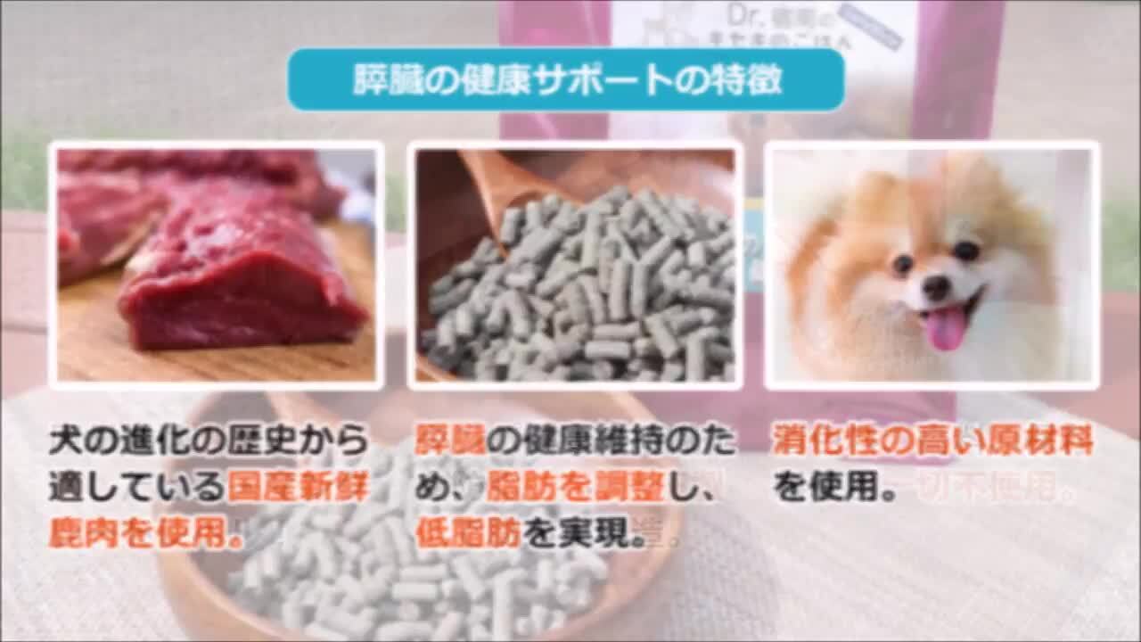 楽天市場】犬用食事療法食・膵臓の健康サポート1kg入り・Dr.宿南のキセキのごはん（鹿肉ドッグフード/ベニソン/国産/無添加/デイリースタイル/犬/獣医師開発）  : 獣医師・宿南章の愛情ごはん療法食