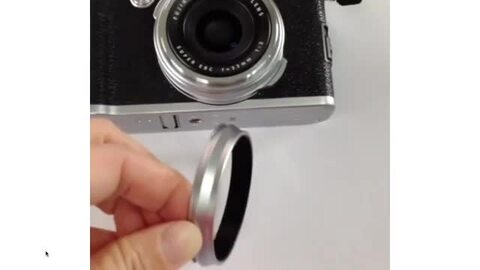 富士フイルム - 【美品】FUJIFILM X100V シルバー ストラップ、レンズフードセット 新品)FUJIFILM (フジフイルム) レンズフード LH-X100 シルバー