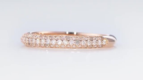『専用です』マイクロパヴェ☆天然ダイヤモンド リング 計0.48ct K18WG マイクロパヴェ☆ 天然ダイヤモンド リング 計0.48ct K18WG