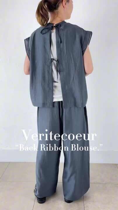 楽天市場】Veritecoeur(ヴェリテクール)バックリボン ブラウス