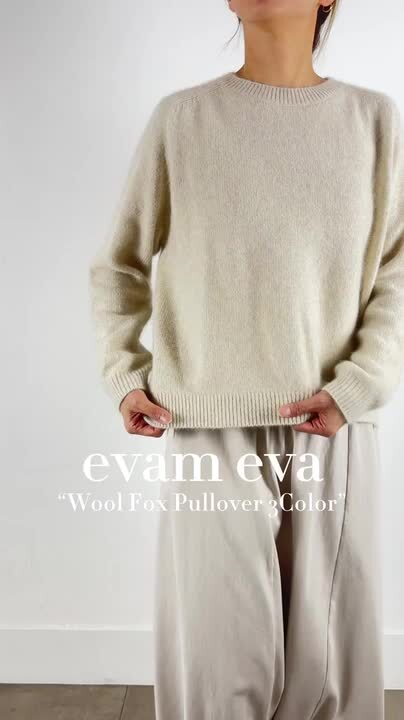 楽天市場】【動画あり】 evam eva(エヴァムエヴァ)wool fox pullover 3colormade in japane243k201  : ＳＣＡＭＰ ＣＬＯＴＨＩＮＧ