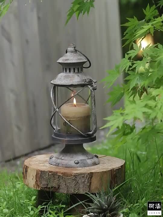 楽天市場】【送料無料】 レトロロングキャンドルランタン 単品