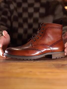 SAINT LAURENT PARIS ウィングチップメダリオン ブーツ 中古・古着通販】Saint Laurent Paris (サンローランパリ
