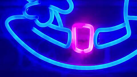 LED ネオンサイン シルクハット キャップ 帽子 ハット 三つ葉