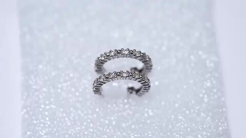 楽天市場】K14WG 天然ダイヤモンド0.2ct フープピアス フル