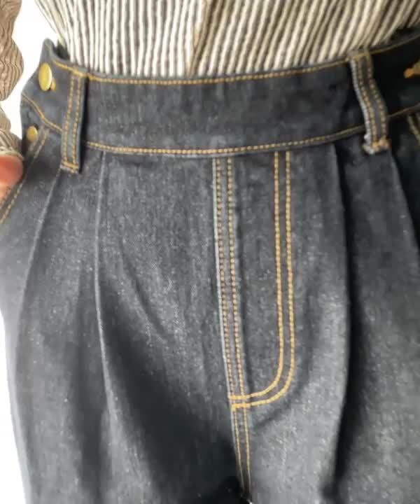 楽天市場】ボトムス パンツ レディース ワイドデニム 2タック