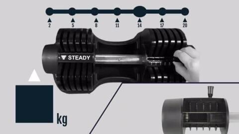 楽天市場】STEADY 可変式ダンベル 12.5kg×2個セット 5段階調節 (2.5kg