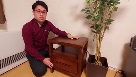 アメリカン・ヴィンテージ・オークナイトテーブル