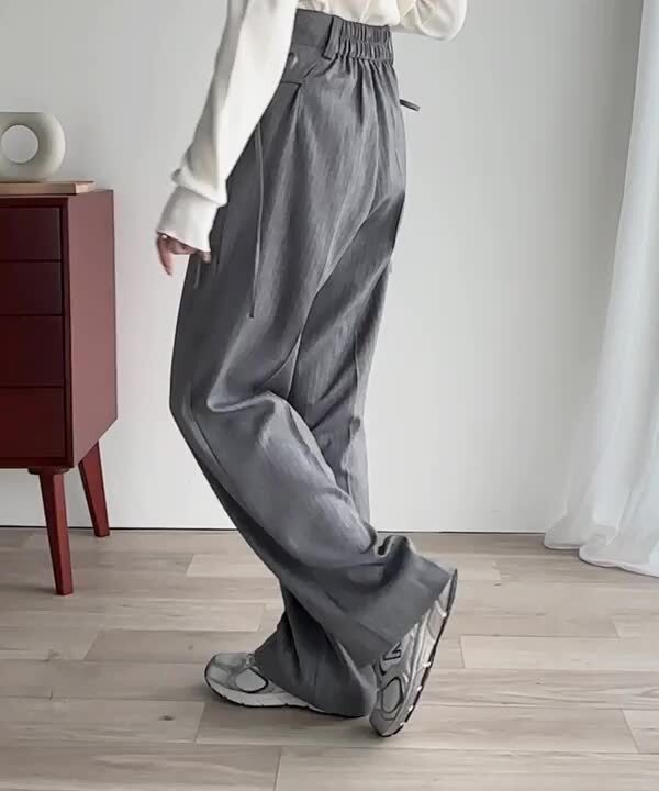 2色 パンツ スラックス スラントプレスフレアパンツ きれいめ セール】センタープレスフレアパンツ（スラックス）｜Girly Doll
